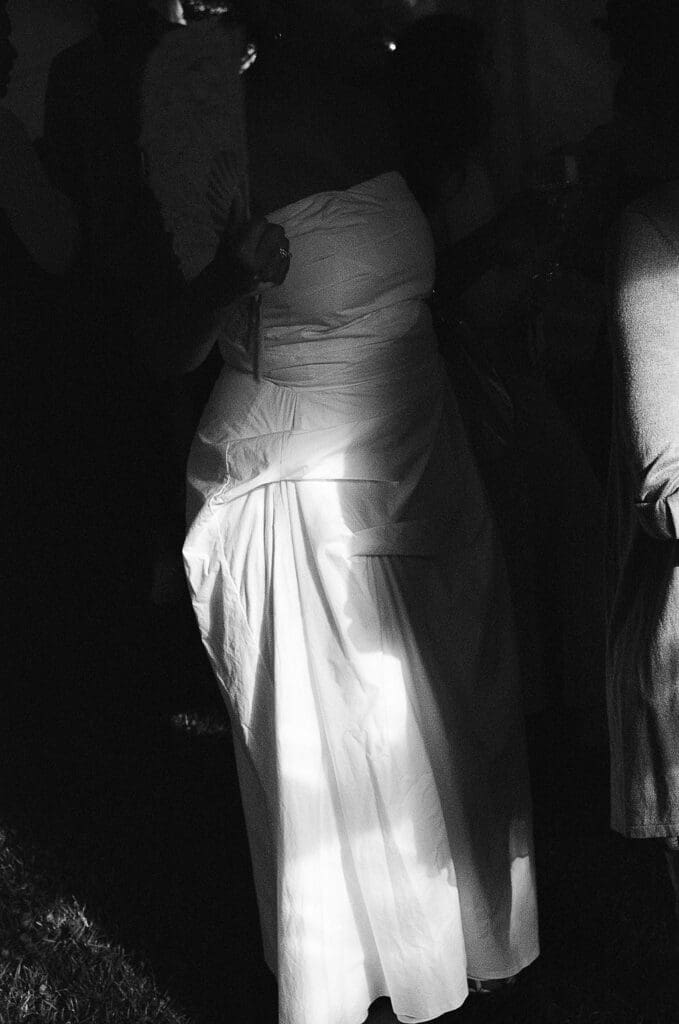 Chloe and Edward’s intimate backyard-style wedding celebration at Un Momento Bromont, photographed on film by R.K. Collective