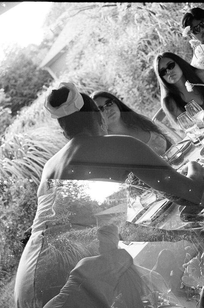 Chloe and Edward’s intimate backyard-style wedding celebration at Un Momento Bromont, photographed on film by R.K. Collective