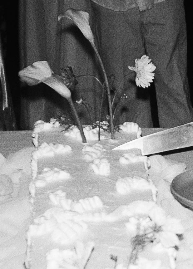 Chloe and Edward’s intimate backyard-style wedding celebration at Un Momento Bromont, photographed on film by R.K. Collective